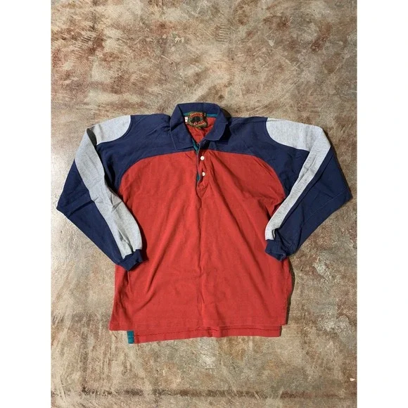 Vintage Boston Traders Sport Colorful Men's EUC Long Sleeve Collared Shirt Sz XL - Picture 1 of 9